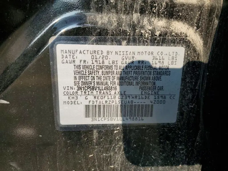 2020 NISSAN KICKS S  