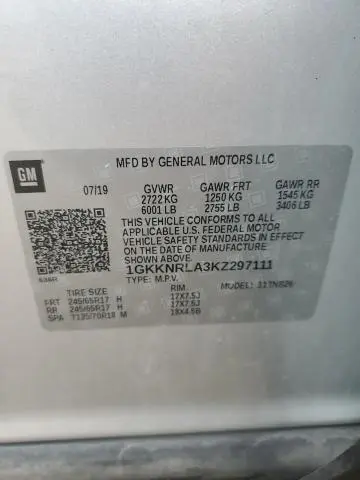 2019 GMC ACADIA SLE  