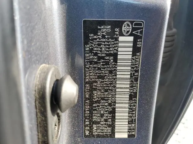 2017 TOYOTA COROLLA L  