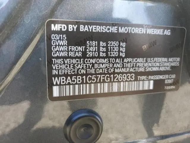 2015 BMW 535 I
