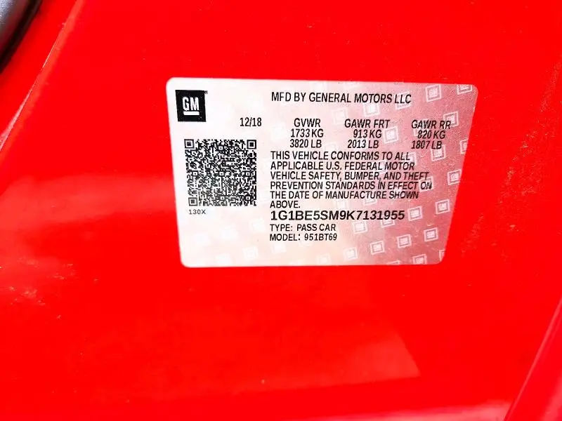 2019 CHEVROLET CRUZE LT  