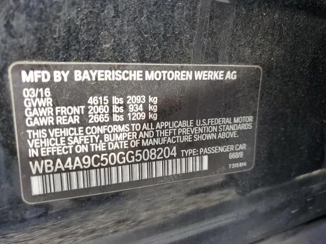 2016 BMW 428 I GRAN COUPE SULEV  