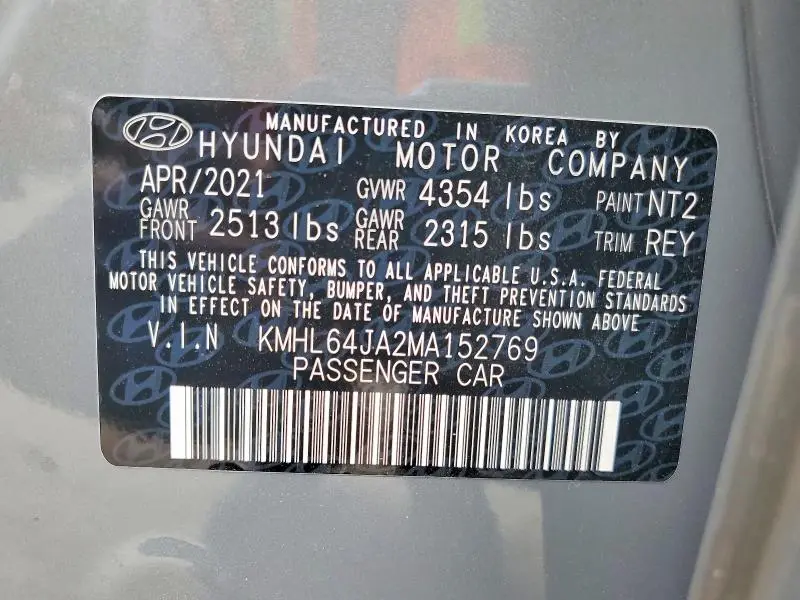 2021 HYUNDAI SONATA SEL  