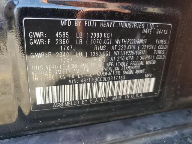 2013 SUBARU OUTBACK 2.5I PREMIUM  