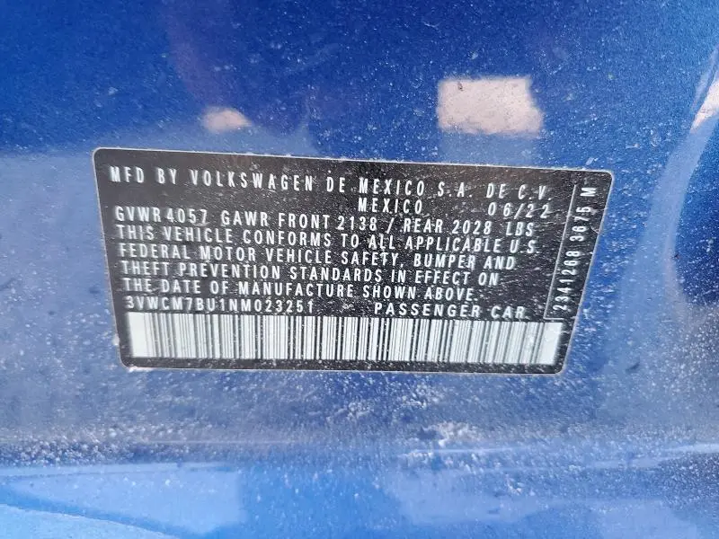 2022 VOLKSWAGEN JETTA   