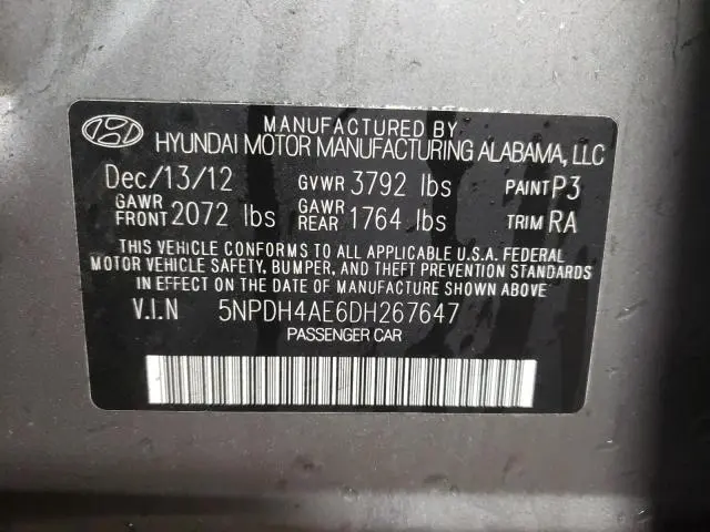 2013 HYUNDAI ELANTRA GLS