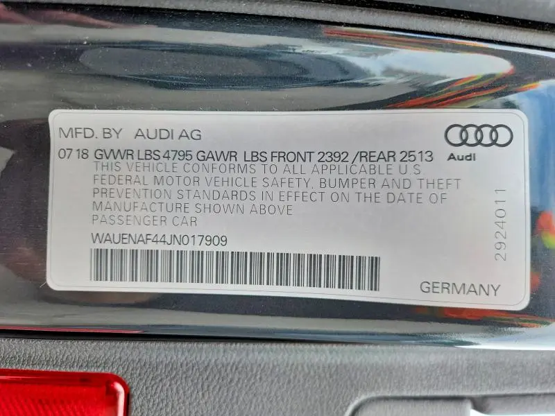 2018 AUDI A4 PREMIUM PLUS  