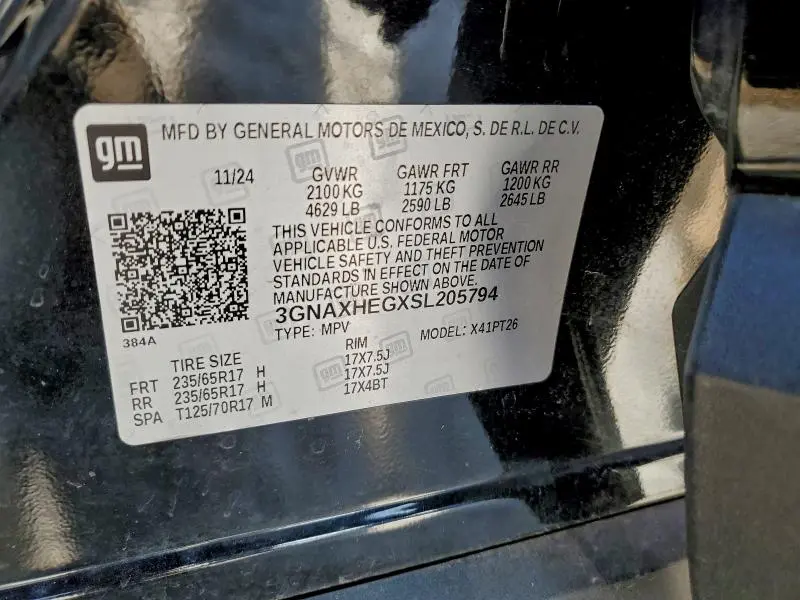 2025 CHEVROLET EQUINOX LT  