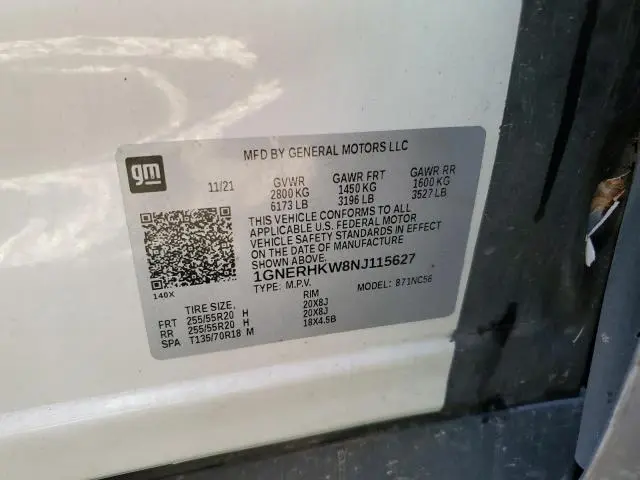 2022 CHEVROLET TRAVERSE LT  