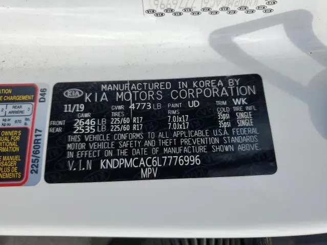 2020 KIA SPORTAGE LX  