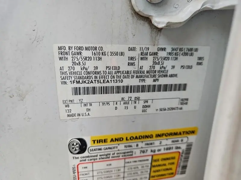 2020 FORD EXPEDITION MAX LIMITED  