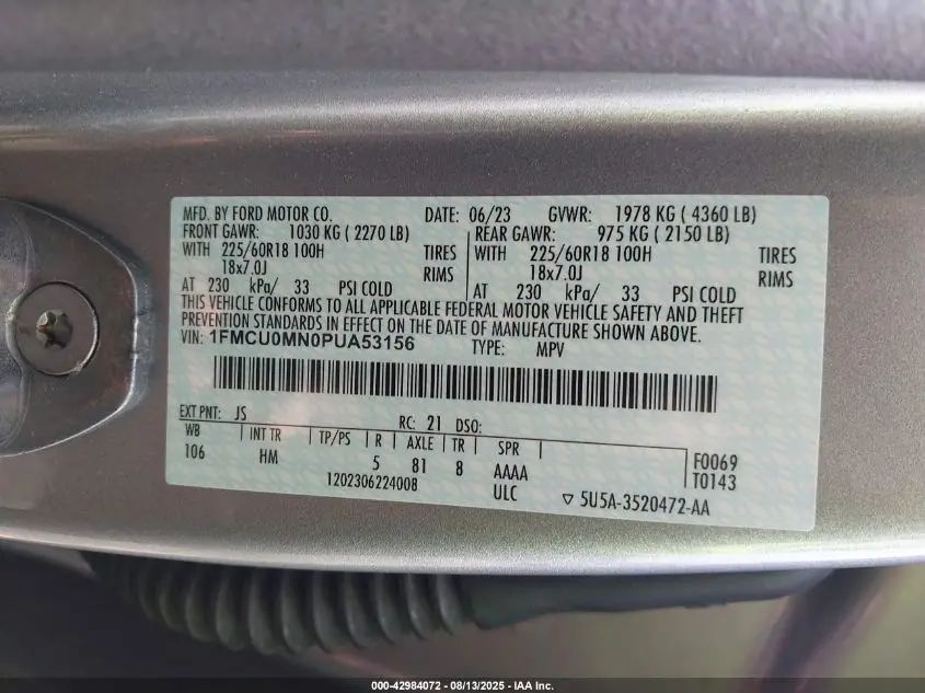 2023 FORD ESCAPE ST-LINE