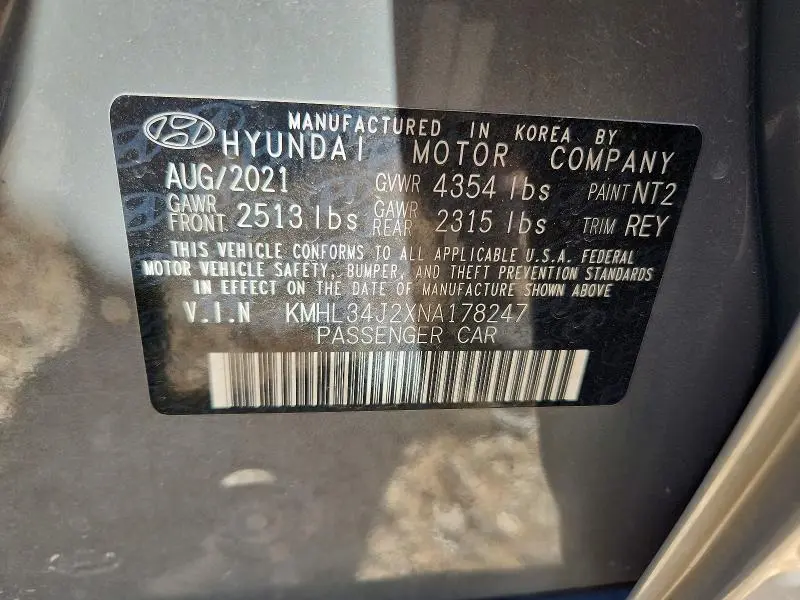 2022 HYUNDAI SONATA LIMITED  