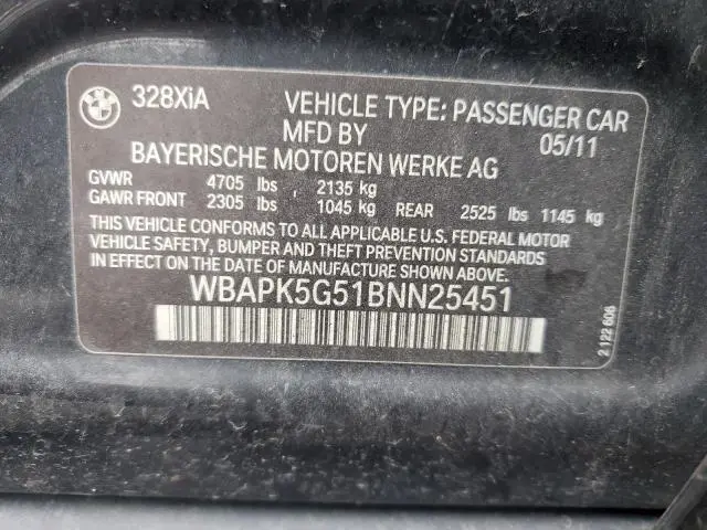 2011 BMW 328 XI SULEV  