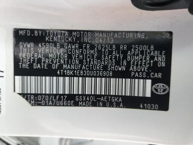 2013 TOYOTA AVALON BASE  