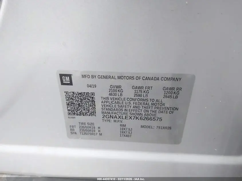 2019 CHEVROLET EQUINOX LT