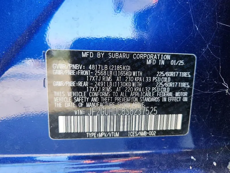 2025 SUBARU CROSSTREK PREMIUM  