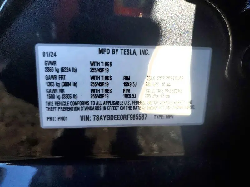 2024 TESLA MODEL Y   