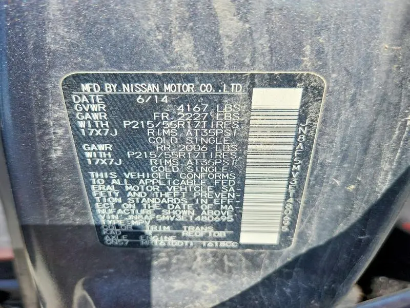 2014 NISSAN JUKE SV  