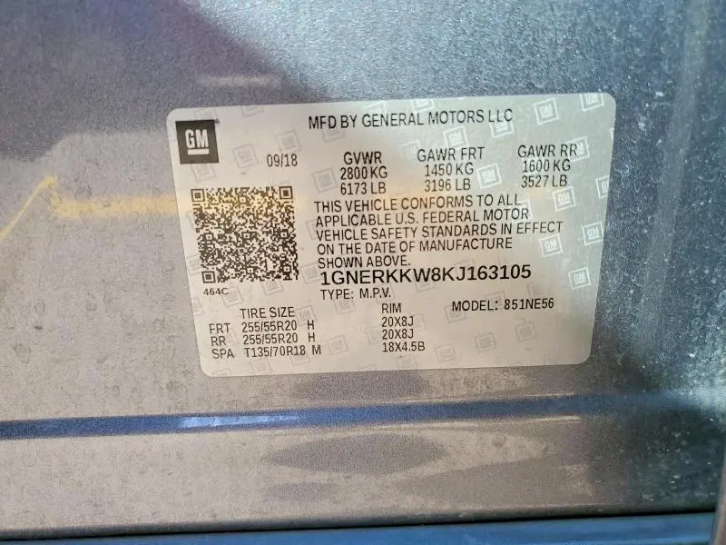 2019 CHEVROLET TRAVERSE PREMIER  
