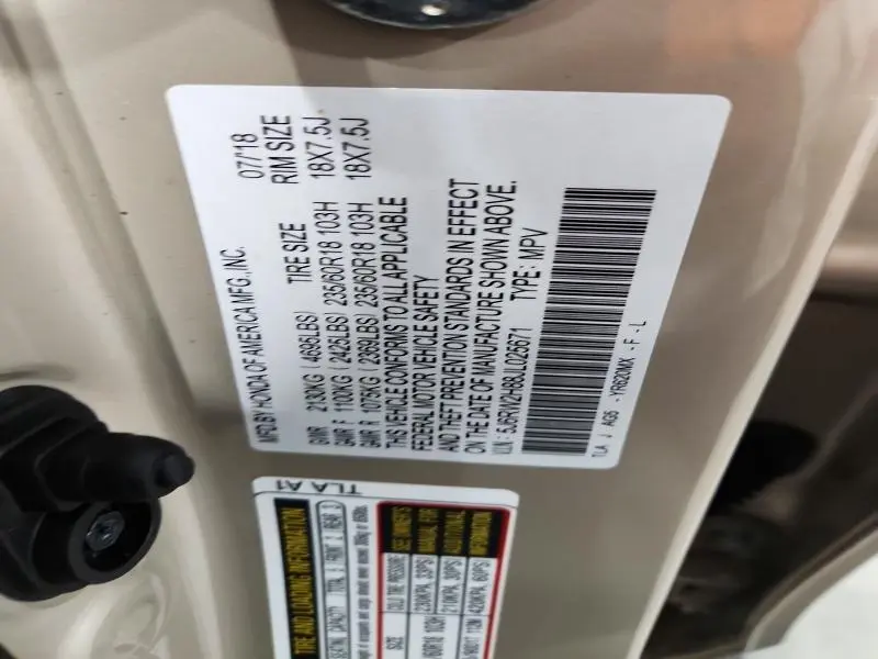 2018 HONDA CR-V EXL  