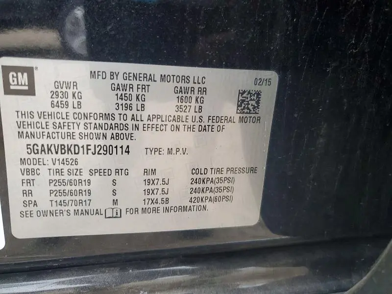 2015 BUICK ENCLAVE   