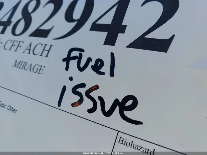 2014 MITSUBISHI MIRAGE DE