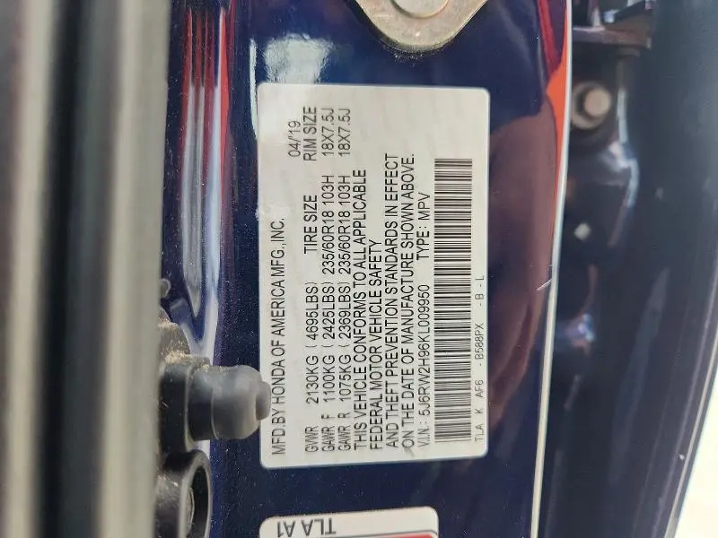 2019 HONDA CR-V   