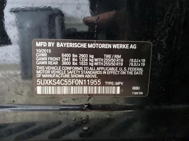 2015 BMW X5 XDRIVE35D  