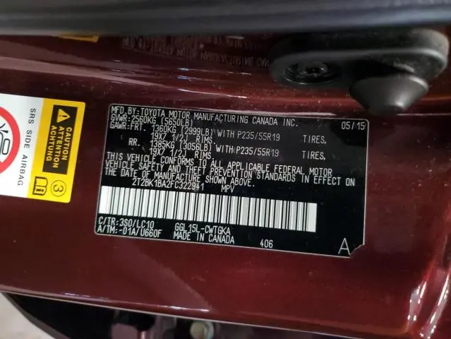 2015 LEXUS RX 350 BASE  