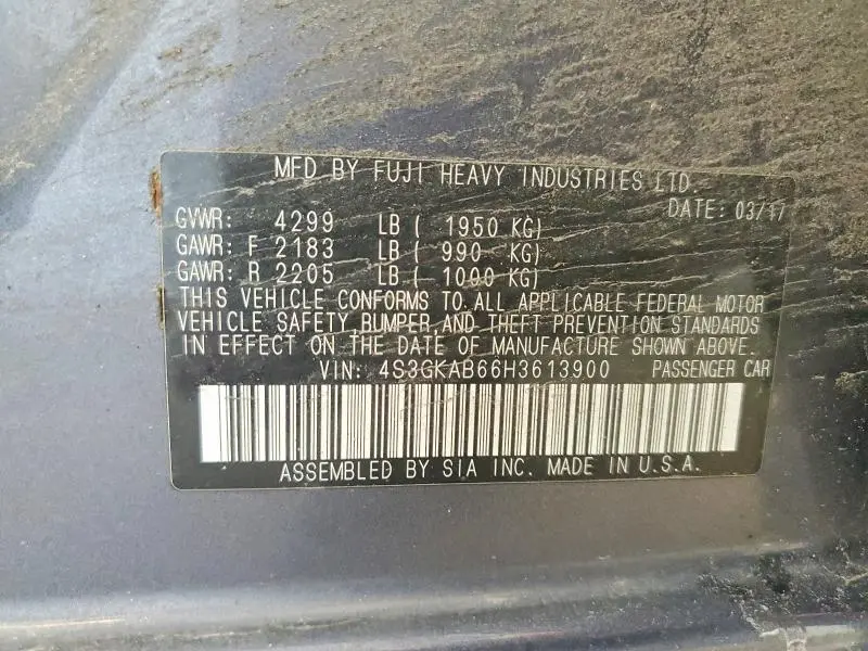 2017 SUBARU IMPREZA PREMIUM  