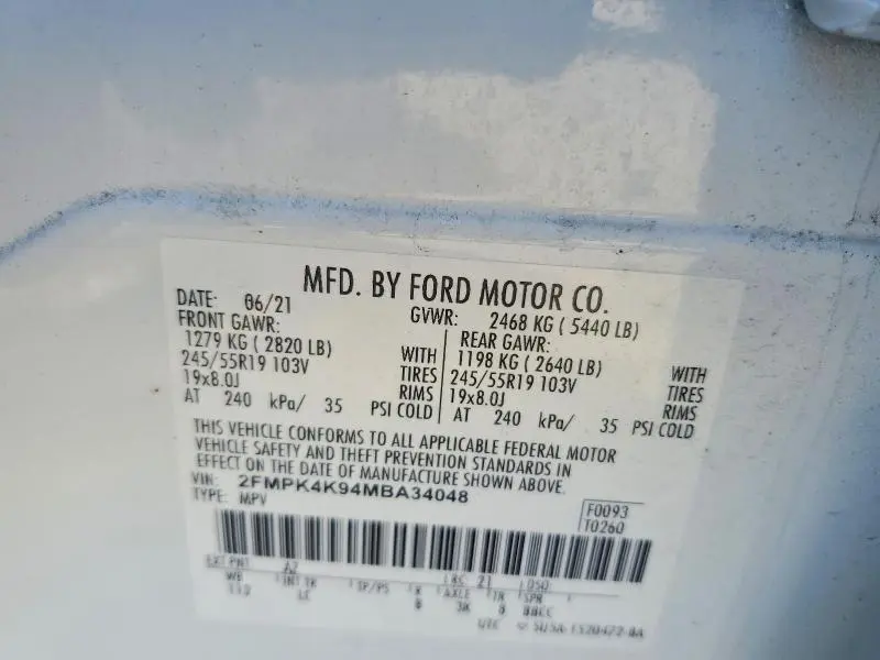 2021 FORD EDGE TITANIUM  