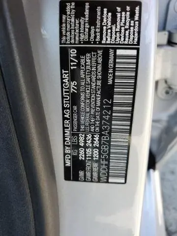 2011 MERCEDES-BENZ E 350  