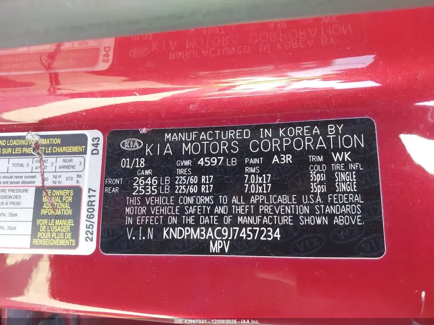 2018 KIA SPORTAGE LX