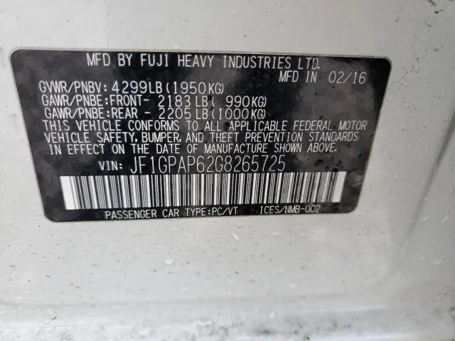 2016 SUBARU IMPREZA SPORT PREMIUM  