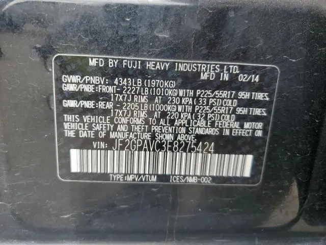 2014 SUBARU XV CROSSTREK 2.0 PREMIUM