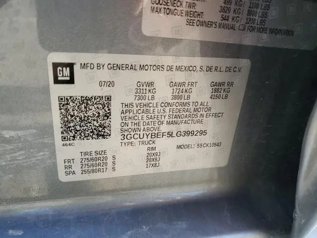 2020 CHEVROLET SILVERADO K1500 CUSTOM  