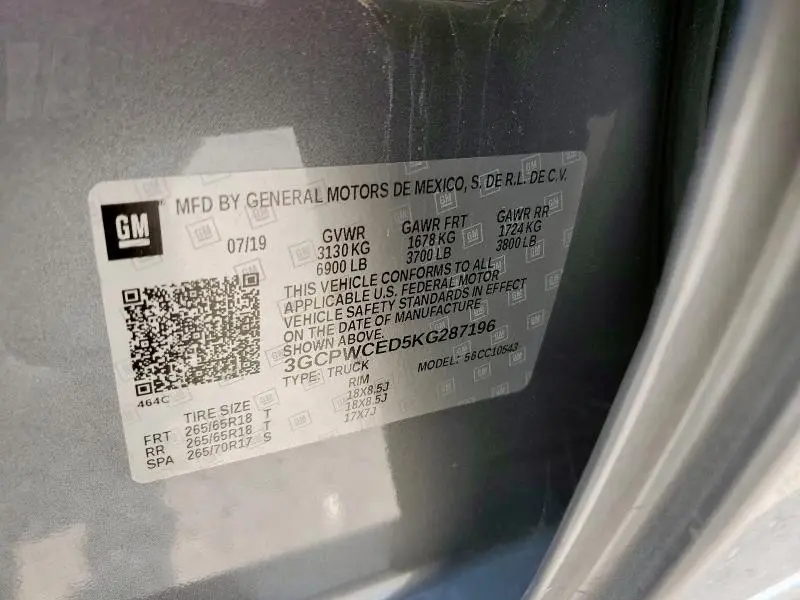 2019 CHEVROLET SILVERADO C1500 LT  