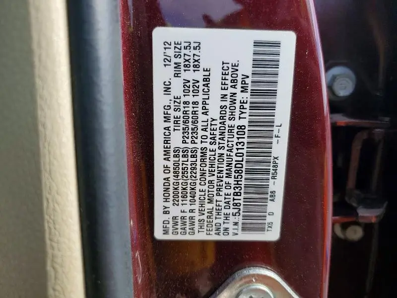 2013 ACURA RDX TECHNOLOGY  