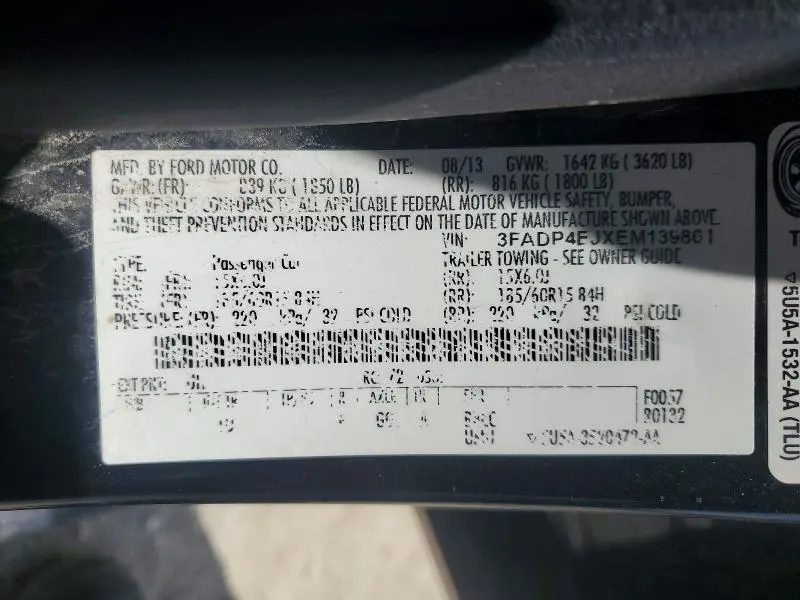 2014 FORD FIESTA SE  