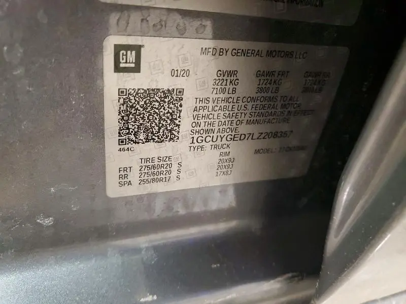 2020 CHEVROLET SILVERADO K1500 LTZ  