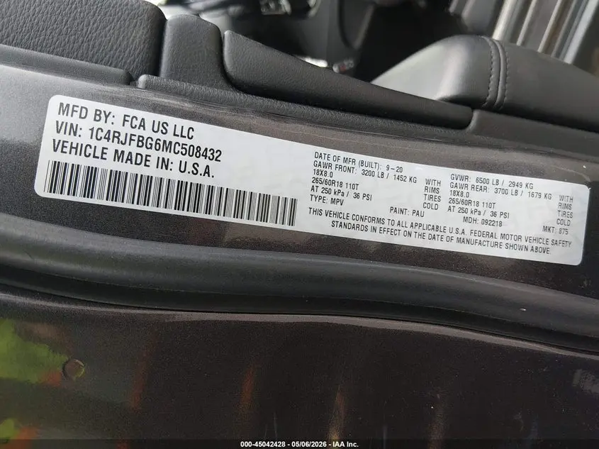 2021 JEEP GRAND CHEROKEE LIMITED 4X4