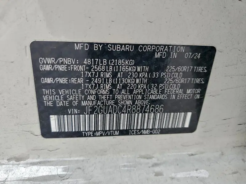 2024 SUBARU CROSSTREK PREMIUM  