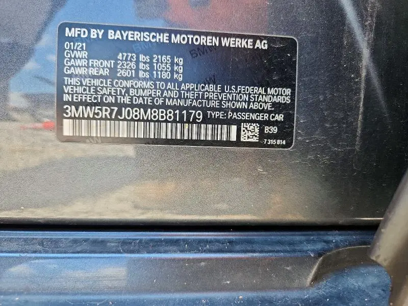 2021 BMW 330XI   