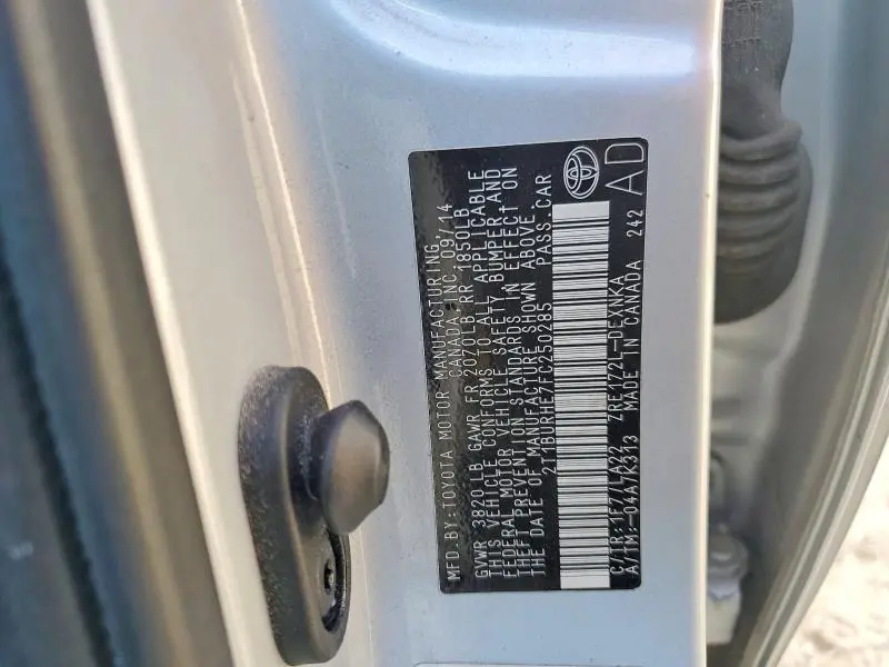 2015 TOYOTA COROLLA L  