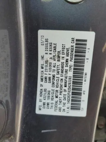 2013 HONDA ACCORD EXL  