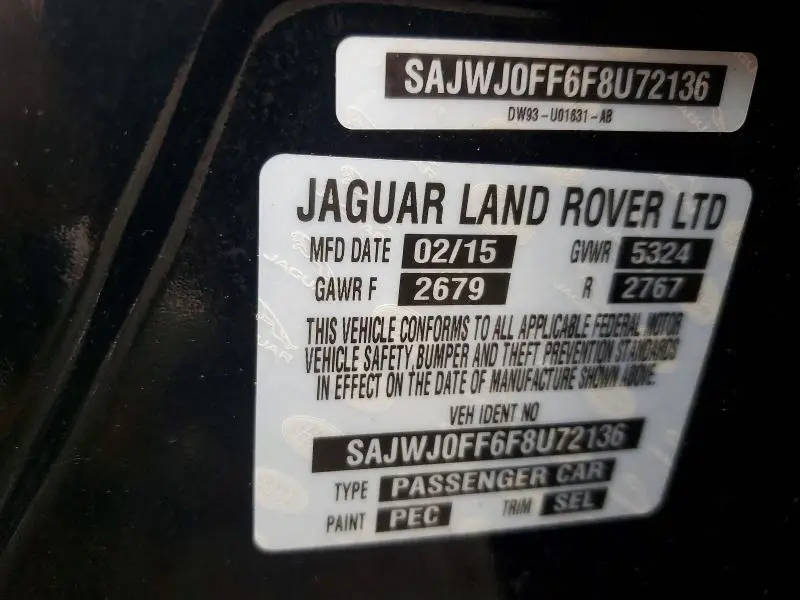 2015 JAGUAR XF 3.0 SPORT AWD  