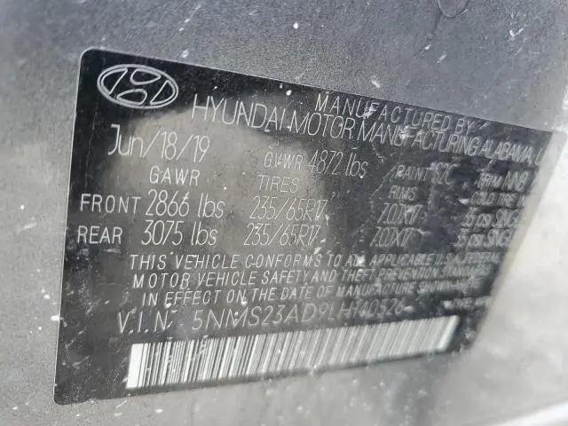 2020 HYUNDAI SANTA FE SE  