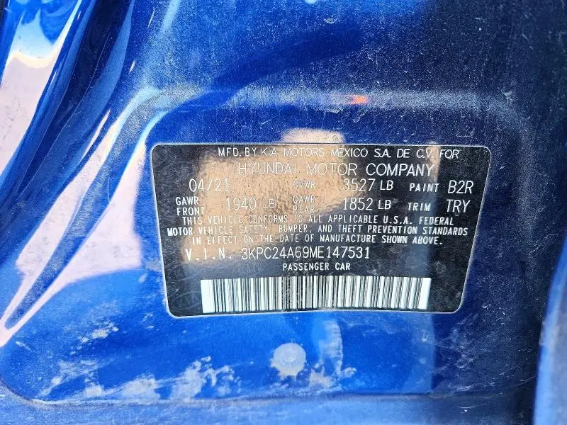 2021 HYUNDAI ACCENT SE  