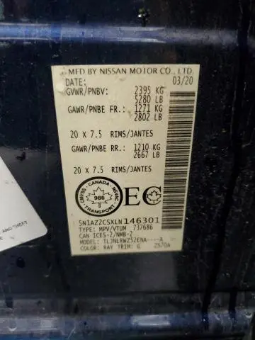 2020 NISSAN MURANO SL  